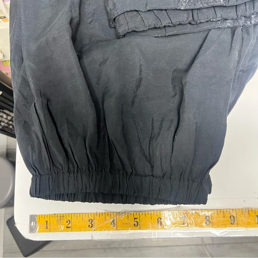 Anthropologie Pieced Black Lace Joggers Size S NWT - Picture 14 of 16